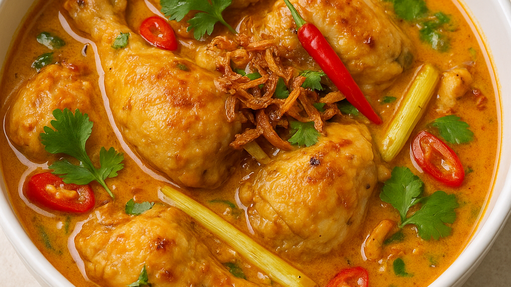 Exotic Vietnamese Lemongrass & Coconut Braised Chicken (Gà Kho Sả Dừa)