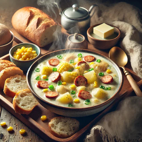 Loaded Potato and Sausage Chowder – Professional Platinum Cooking Systems