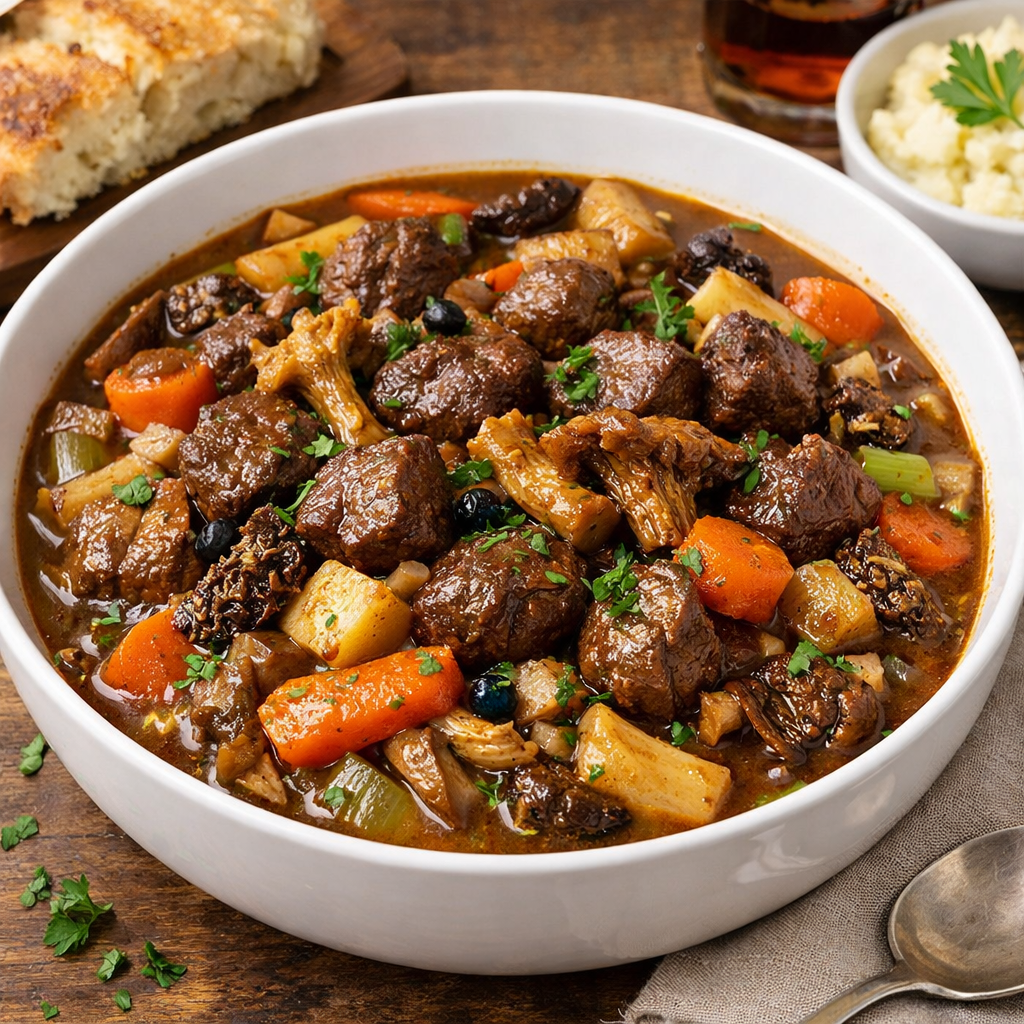 Maple-Juniper Bison & Wild Mushroom Stew