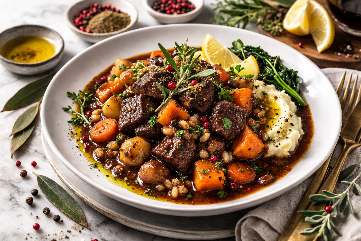 Bush-Spiced Kangaroo & Wattleseed Stew