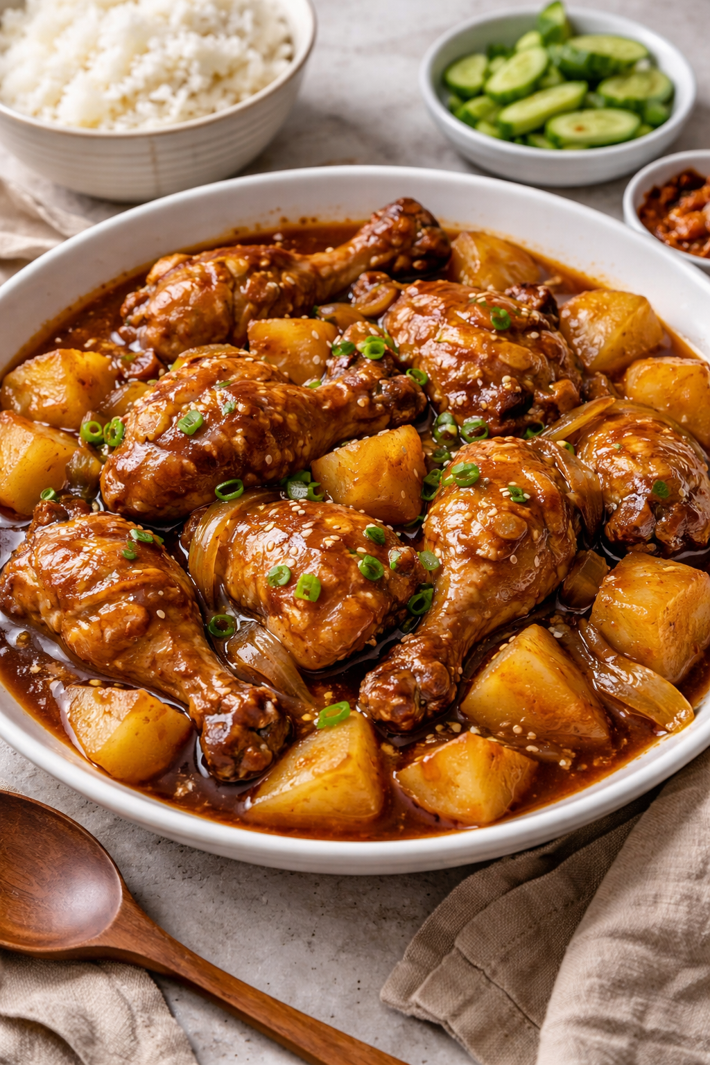 Cozy Family-Style Chinese Braised Chicken & Potatoes