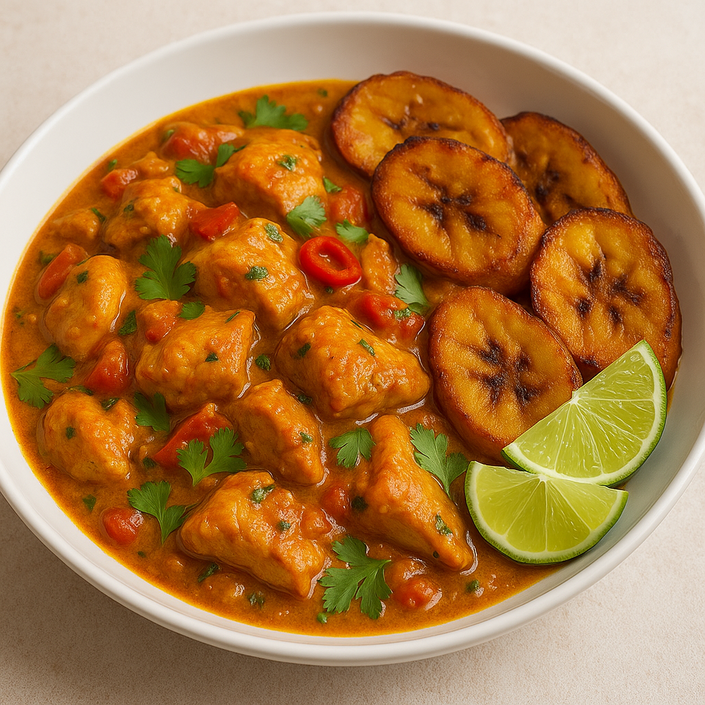 West African Coconut Chicken with Plantains
