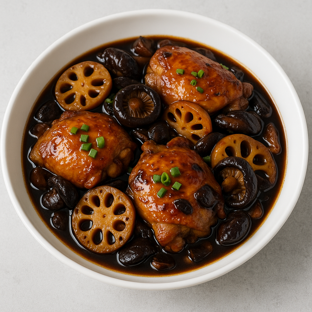Imperial Jasmine Tea Chicken with Lotus Root & Shiitake