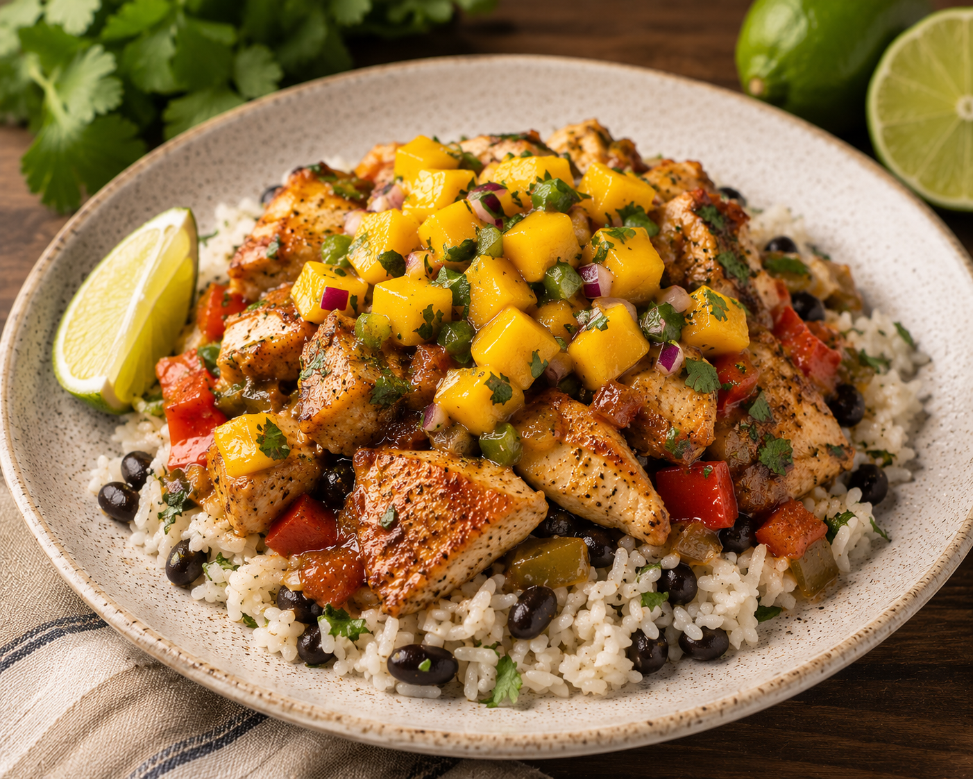 Mango‑Lime Chicken Sofrito
