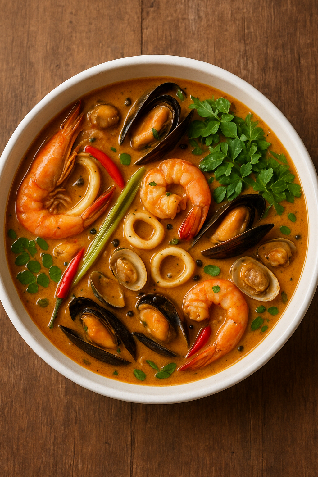 Seafood Adobo sa Gata