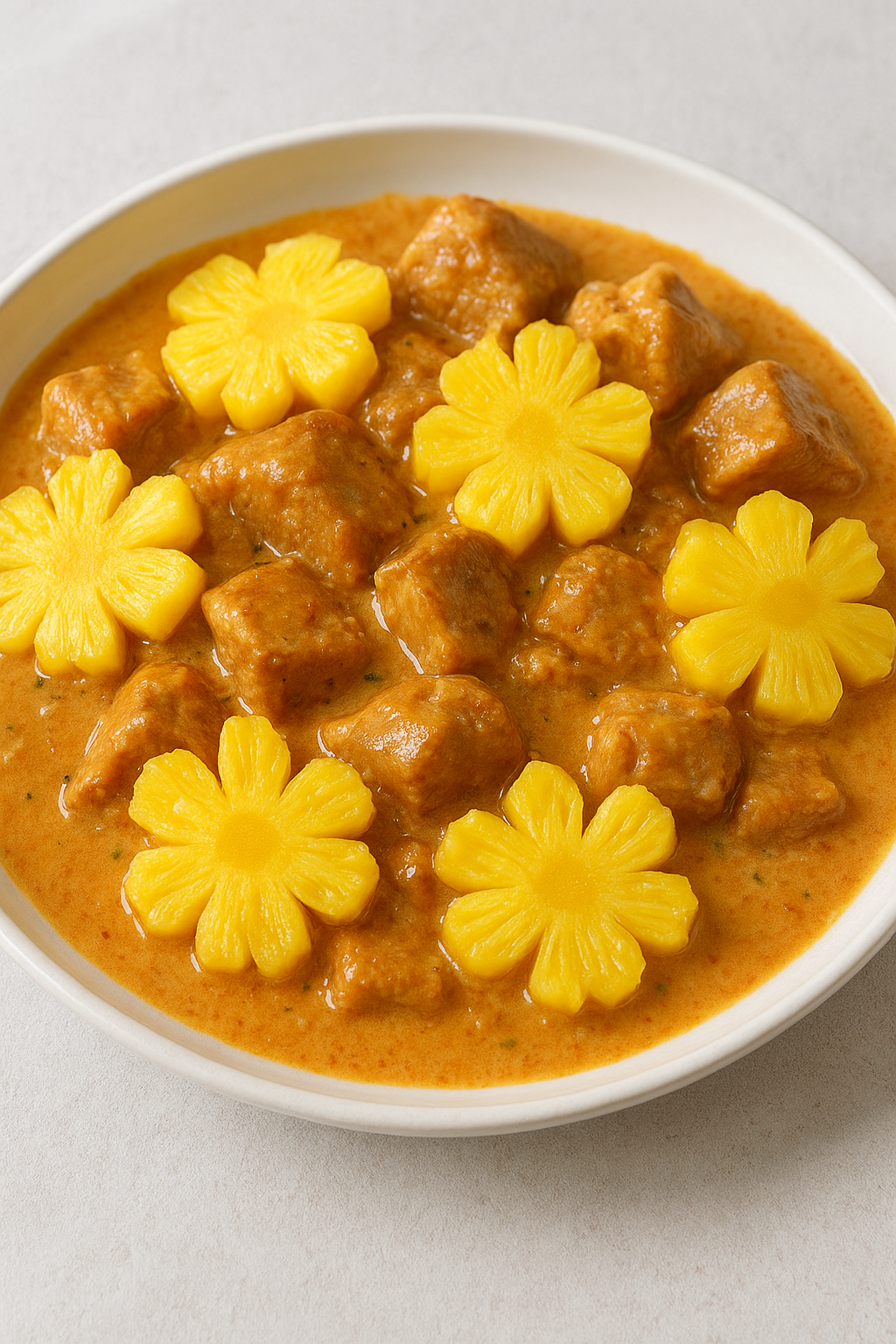Adobo sa Gata with Pineapple Blossoms