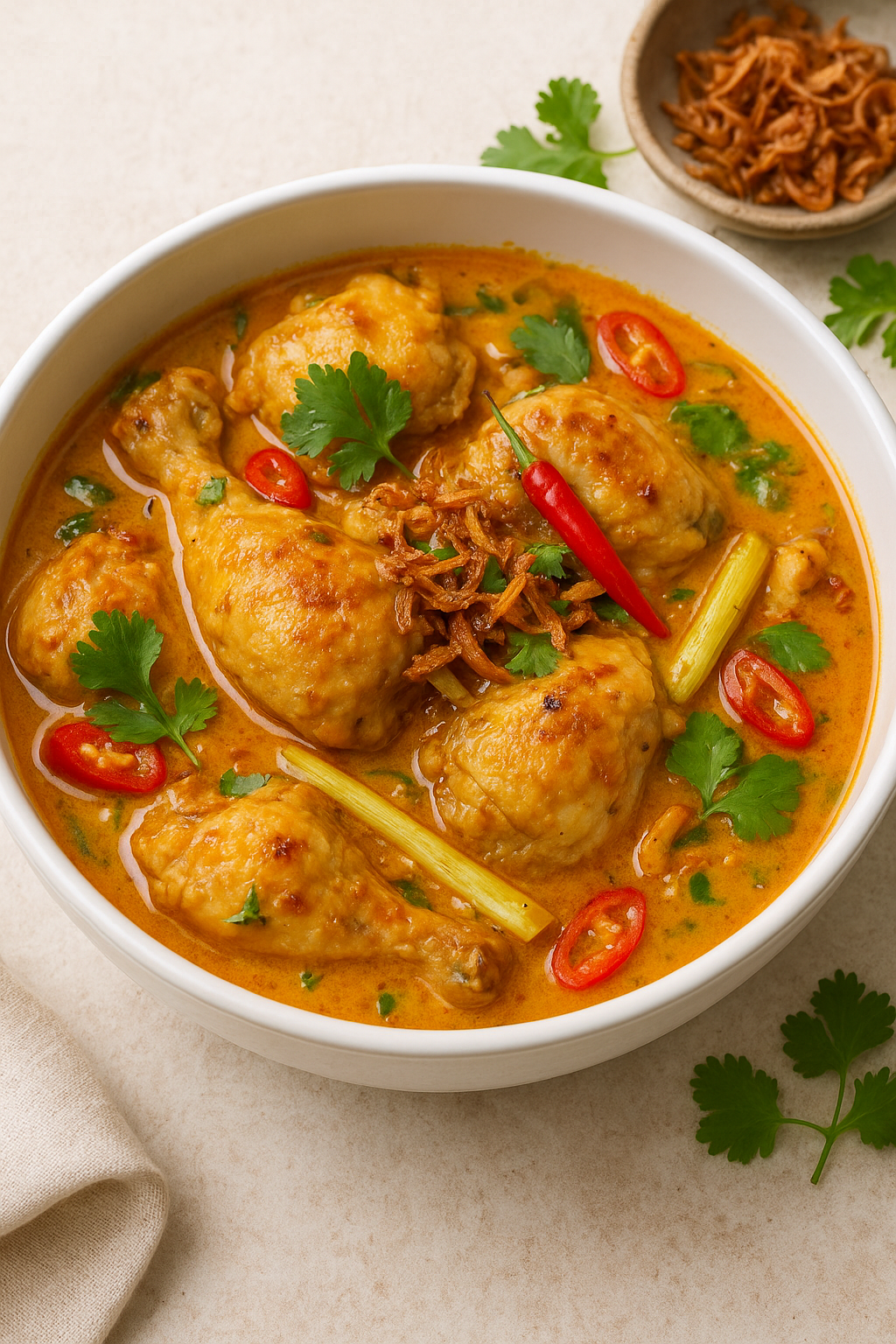 Exotic Vietnamese Lemongrass & Coconut Braised Chicken (Gà Kho Sả Dừa)