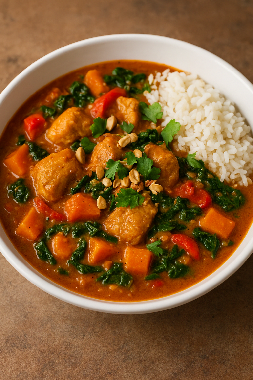 West African Peanut Stew with Chicken (Groundnut Stew)