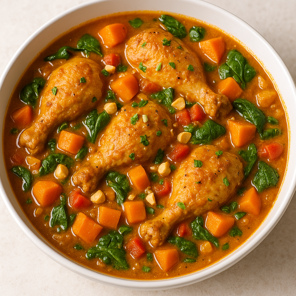 West African Groundnut Stew (Peanut Stew with Chicken & Vegetables