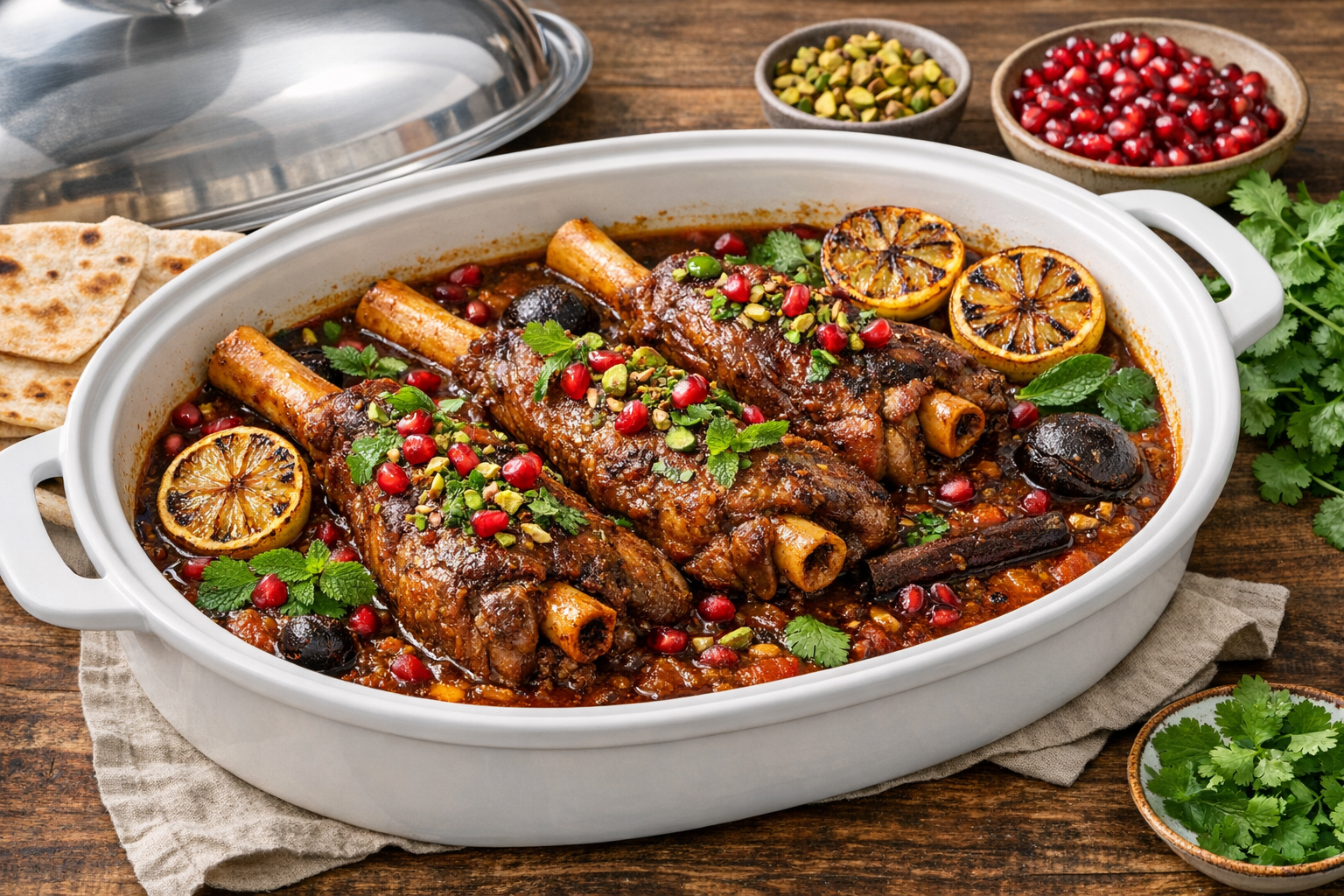 Persian Saffron‑Tamarind Lamb Shank Feast