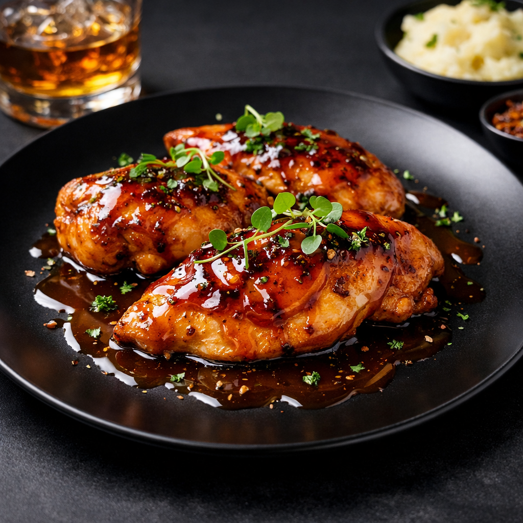 Bourbon Maple Glazed Chicken