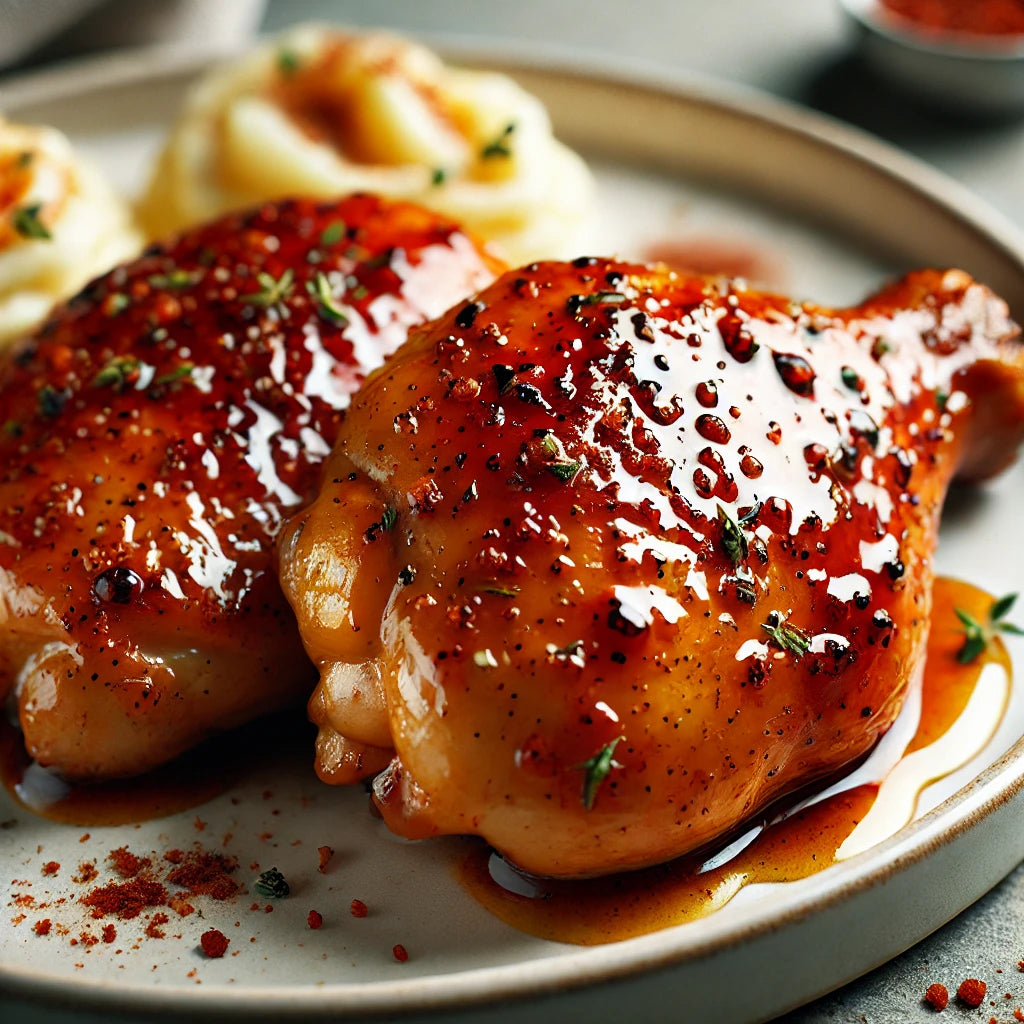 Waterless BBQ Chicken Thighs