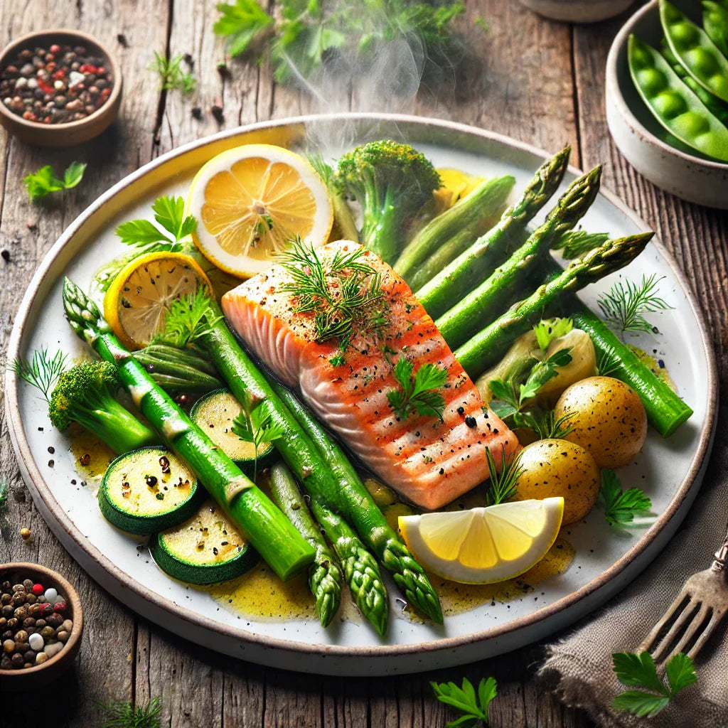 Herb-Infused Salmon with Spring Vegetables