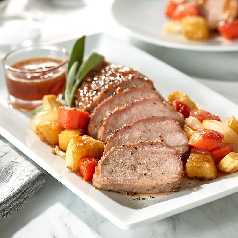 Exotic Tamarind–Honey Glazed Pork with Roasted Tropical Vegetables