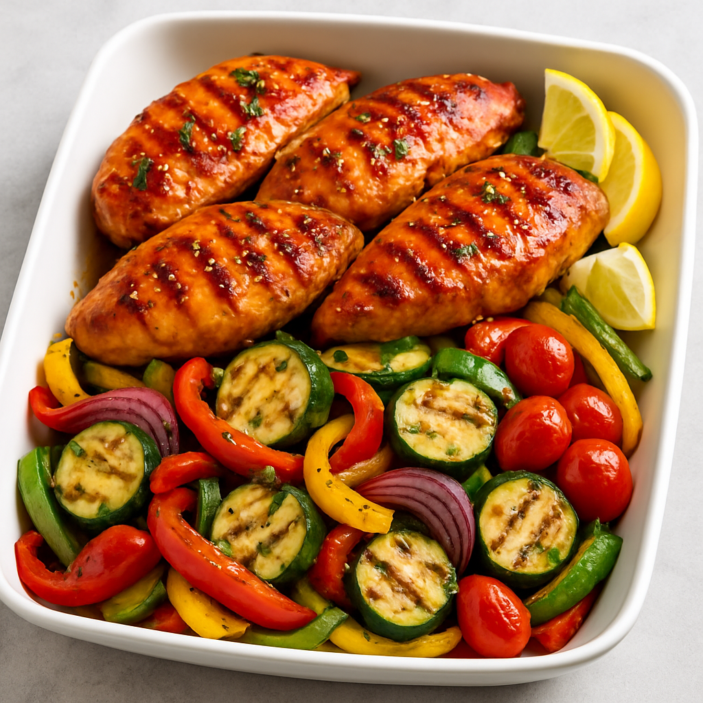 Honey Garlic Chicken & Veggie Medley