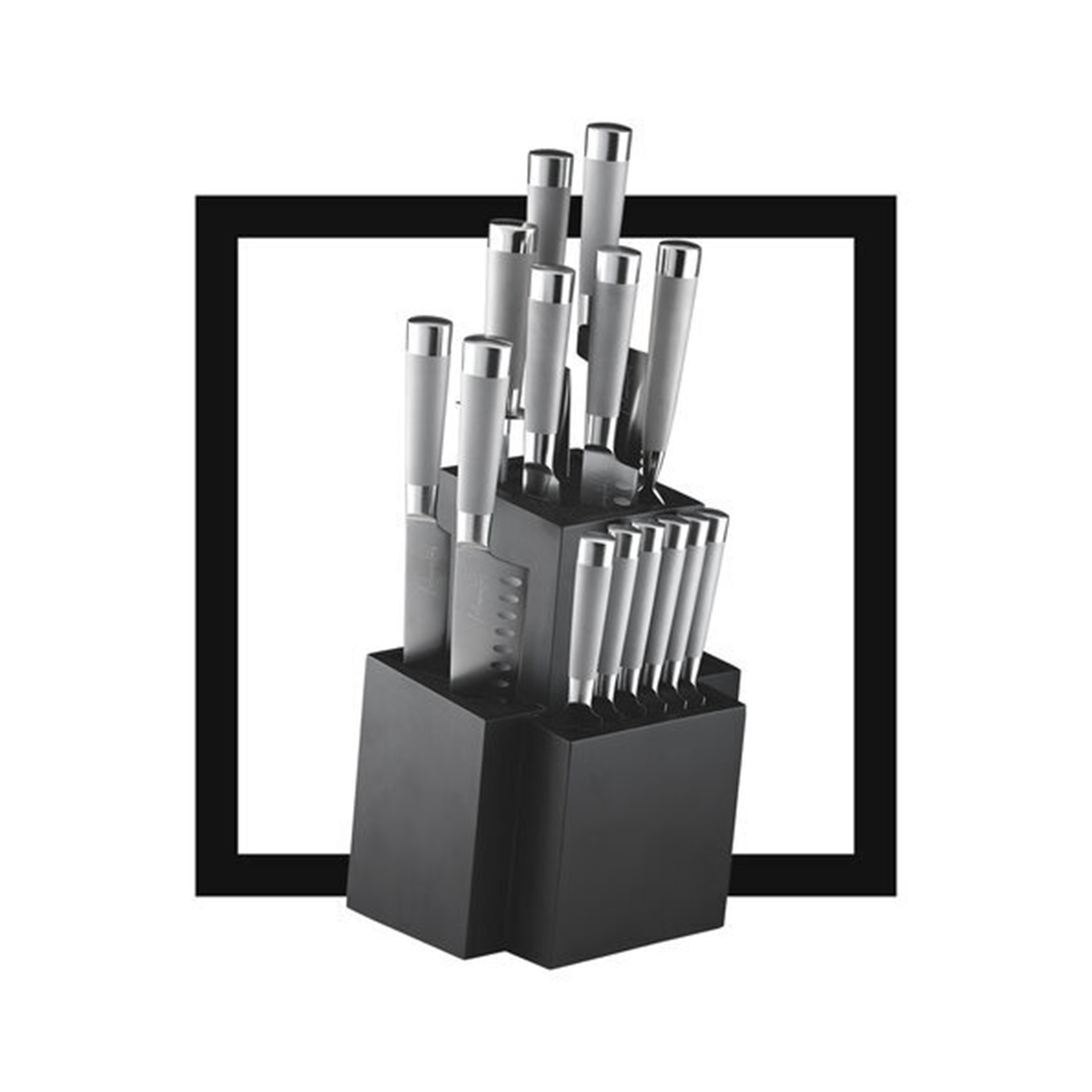 Messerstahl 17-Piece Gourmet Knife Set with Block – Professional ...